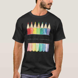 Kindergarten Teacher Back To School Cute Watercolo T-Shirt