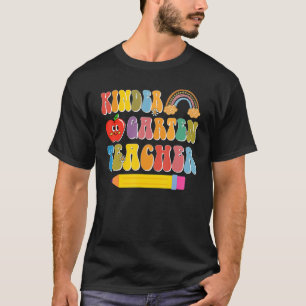 Kindergarten Teacher Back To School Retro Groovy T T-Shirt
