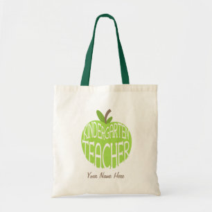 Kindergarten Teacher Bag - Green Apple