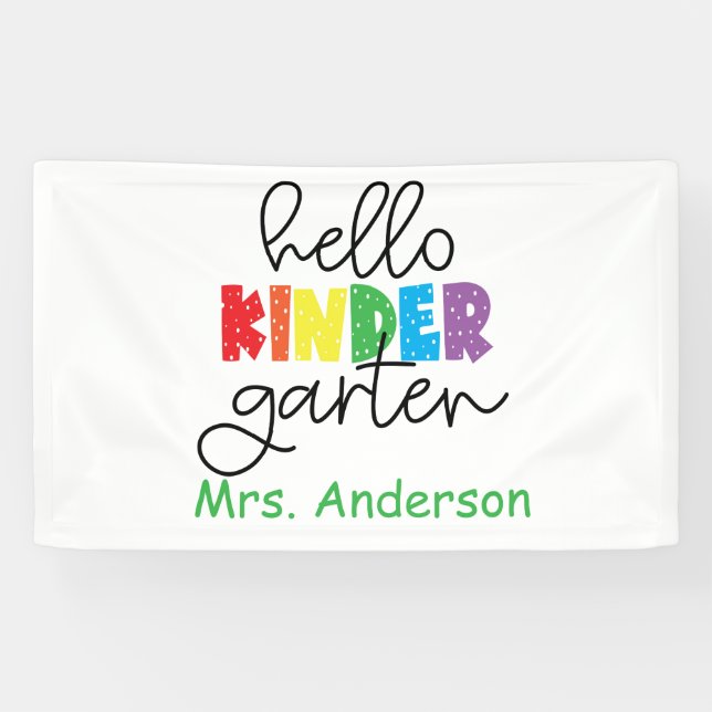 Kindergarten Teacher Banner for Classroom (Horizontal)