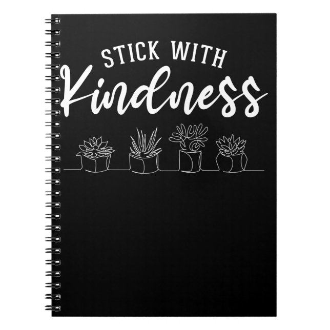 Kindergarten Teacher Cactus Kindness Positivity Notebook (Front)