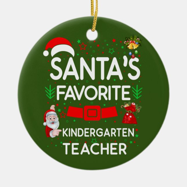 Kindergarten Teacher Ceramic Tree Decoration (Front)