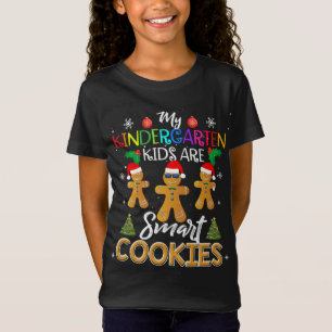 Kindergarten Teacher Christmas Cute Smart Cookies  T-Shirt
