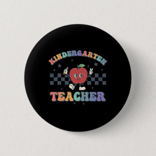 Kindergarten Teacher Groovy Ck To School Team Kg T 6 Cm Round Badge