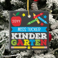 Kindergarten Teacher Keepsake Chalkboard Colourful