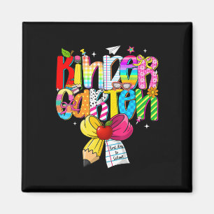 Kindergarten Teacher Kids Preppy Back To School Ki Magnet