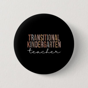 Kindergarten Teacher Leopard Appreciation Women 6 Cm Round Badge