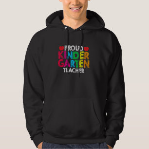 Kindergarten Teacher Life School Education Rainbow Hoodie