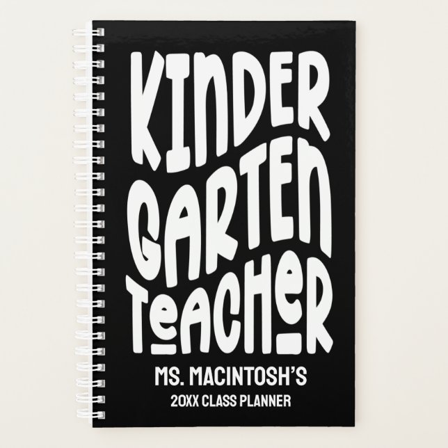 Kindergarten Teacher Minimalist Text Planner (Front)