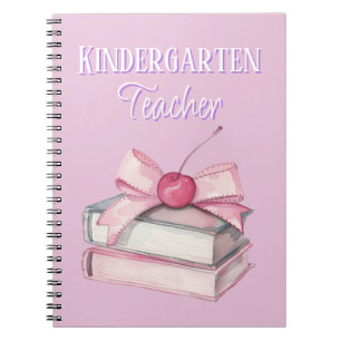 Kindergarten Teacher Pink Custom Notebook