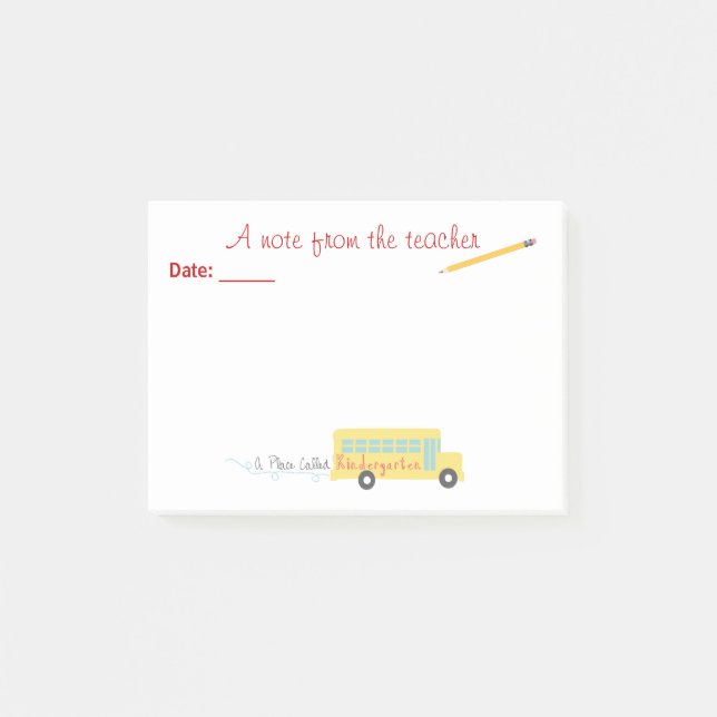 Kindergarten Teacher Post-it® Notes (Front)