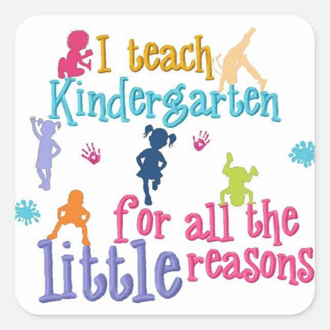 Kindergarten Teacher Sickers and Envelope Seals (Front)