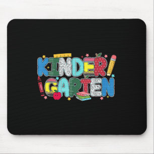 Kindergarten Teacher Squad Pencil Back To School Mouse Pad