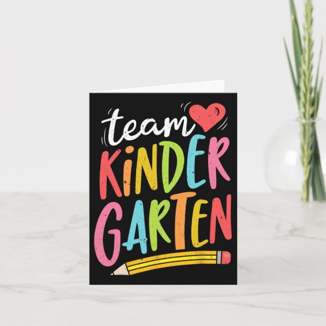 Kindergarten Teacher Student Fun Back To School Gi Card (Front)