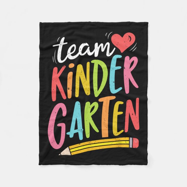 Kindergarten Teacher Student Fun Back To School Gi Fleece Blanket (Front)