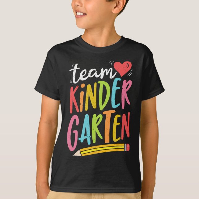 Kindergarten Teacher Student Fun Back To School Gi T-Shirt (Front)