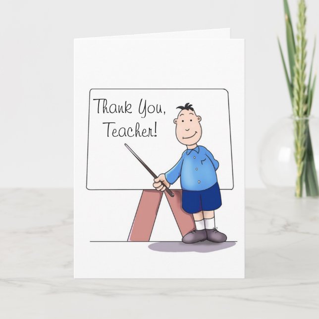 Kindergarten Teacher Thank You Card, From Student Card (Front)