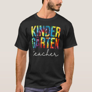 Kindergarten Teacher Tie Dye Appreciation Day Back T-Shirt