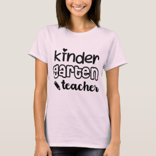 Kindergarten Teacher Typography T-Shirt
