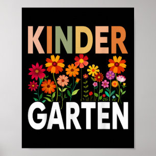 Kindergarten Teacher Wildflower Back To School Flo Poster