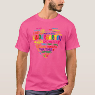 Kindergarten Team Heart Back To School Teacher Stu T-Shirt