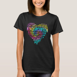 Kindergarten Team Tie Dye Heart Back To School T-Shirt