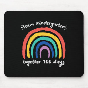 Kindergarten Together 100 Days Rainbow Teacher Stu Mouse Pad