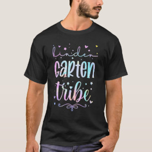 Kindergarten Tribe Tie Dye Back To School Girls Bo T-Shirt