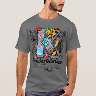 Kindergarten Typography Back To School Cute Tie Dy T-Shirt