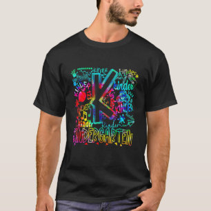 Kindergarten Typography Student Teacher Back To Sc T-Shirt