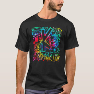 Kindergarten Typography Student Teacher Back To Sc T-Shirt