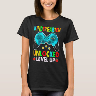 Kindergarten Unlocked Level Up With Game Controlle T-Shirt
