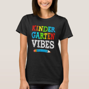 Kindergarten Vibes  Back To School Cute Teacher St T-Shirt