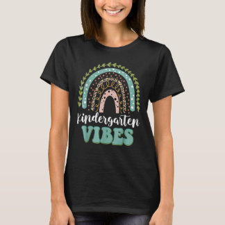 Kindergarten Vibes Cute Rainbow Teacher  Back To S T-Shirt
