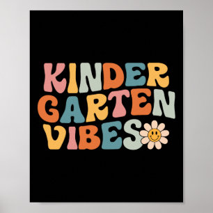 Kindergarten Vibes - Kinder Crew Retro First Day o Poster