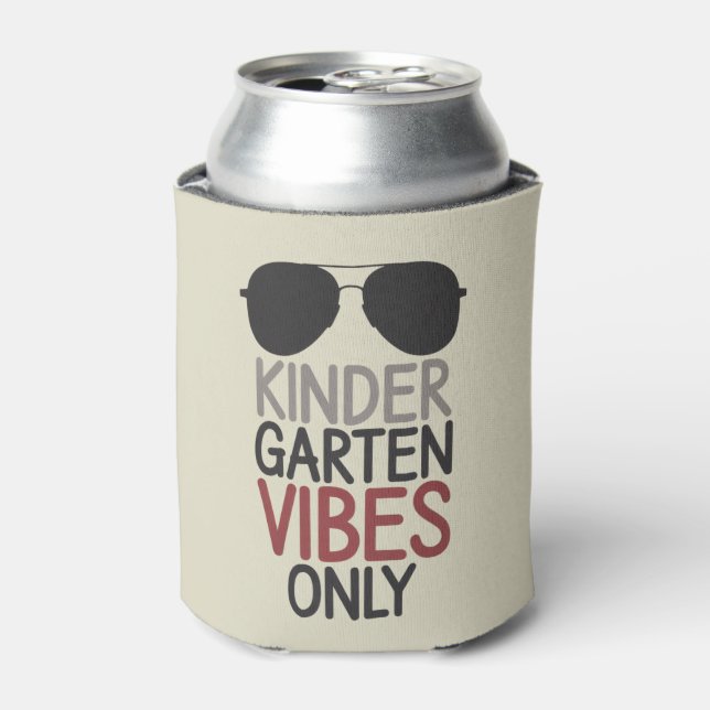 Kindergarten Vibes Only Back to School  Can Cooler (Can Front)