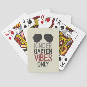 Kindergarten Vibes Only Back to School  Playing Cards