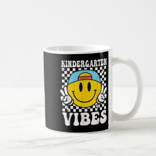 Kindergarten Vibes Retro Groovy Back To School Kin Coffee Mug