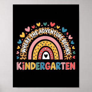 Kindergarten Where Adventure Begins Childrens Teac Poster