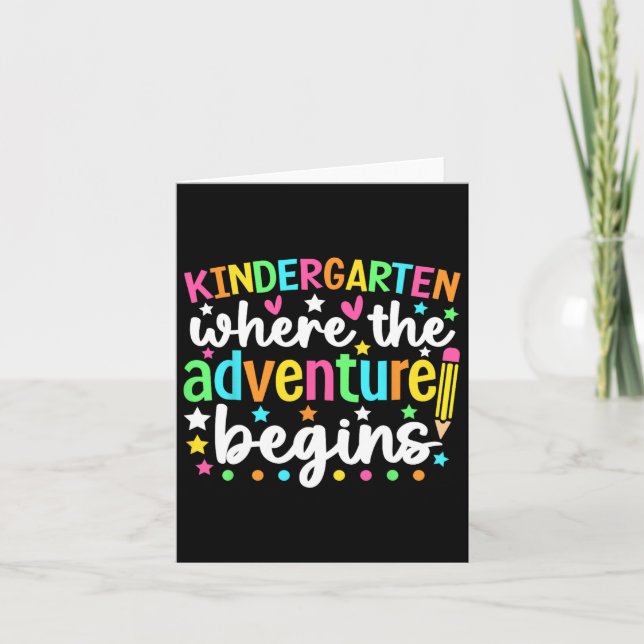 Kindergarten Where The Adventure Begins Back To Sc Card (Front)