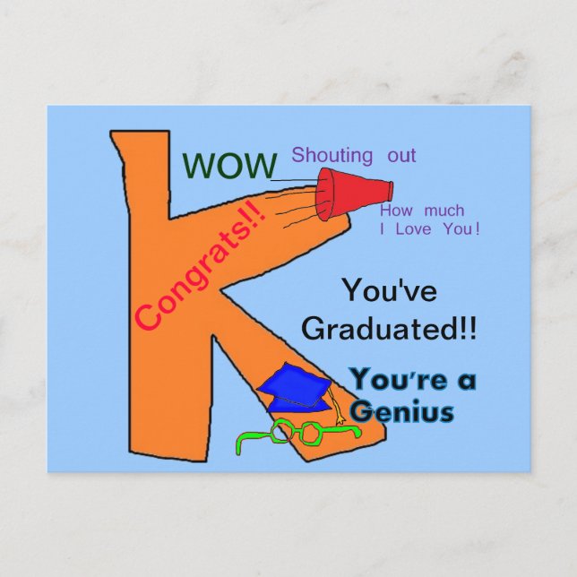 Kindergartener Graduate Card (Front)