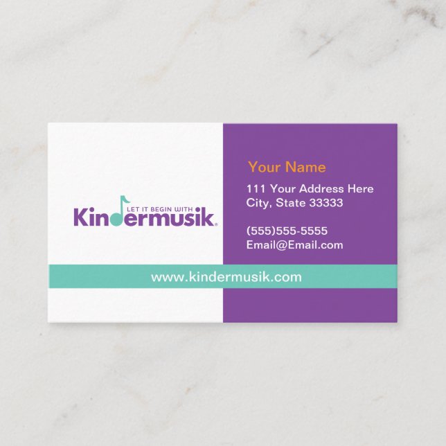 Kindermusik Business Cards (Front)