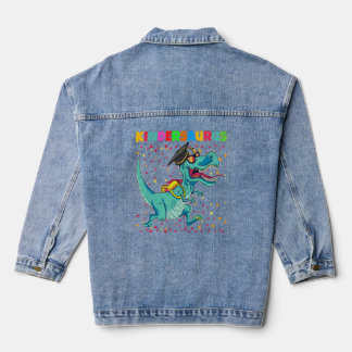Kindersaurus Rex Kindergarten  Denim Jacket