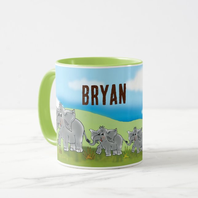 Kindertasse Low elephants - Africa Savanne | Mug (Front Left)