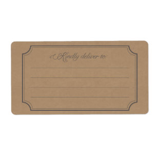 "kindly deliver to" mailing labels