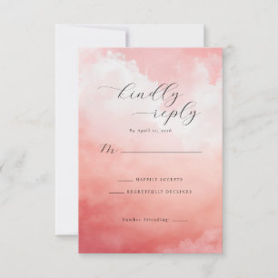 Kindly Reply Elegant Pink RSVP Card