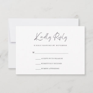 Kindly Reply Response Card