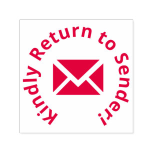 "Kindly Return to Sender!" & Envelope Icon Self-inking Stamp