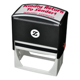 "Kindly Return To Sender!", "WRONG ADDRESS" Self-inking Stamp