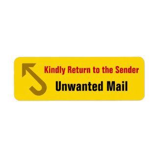 "Kindly Return to the Sender", "Unwanted Mail"